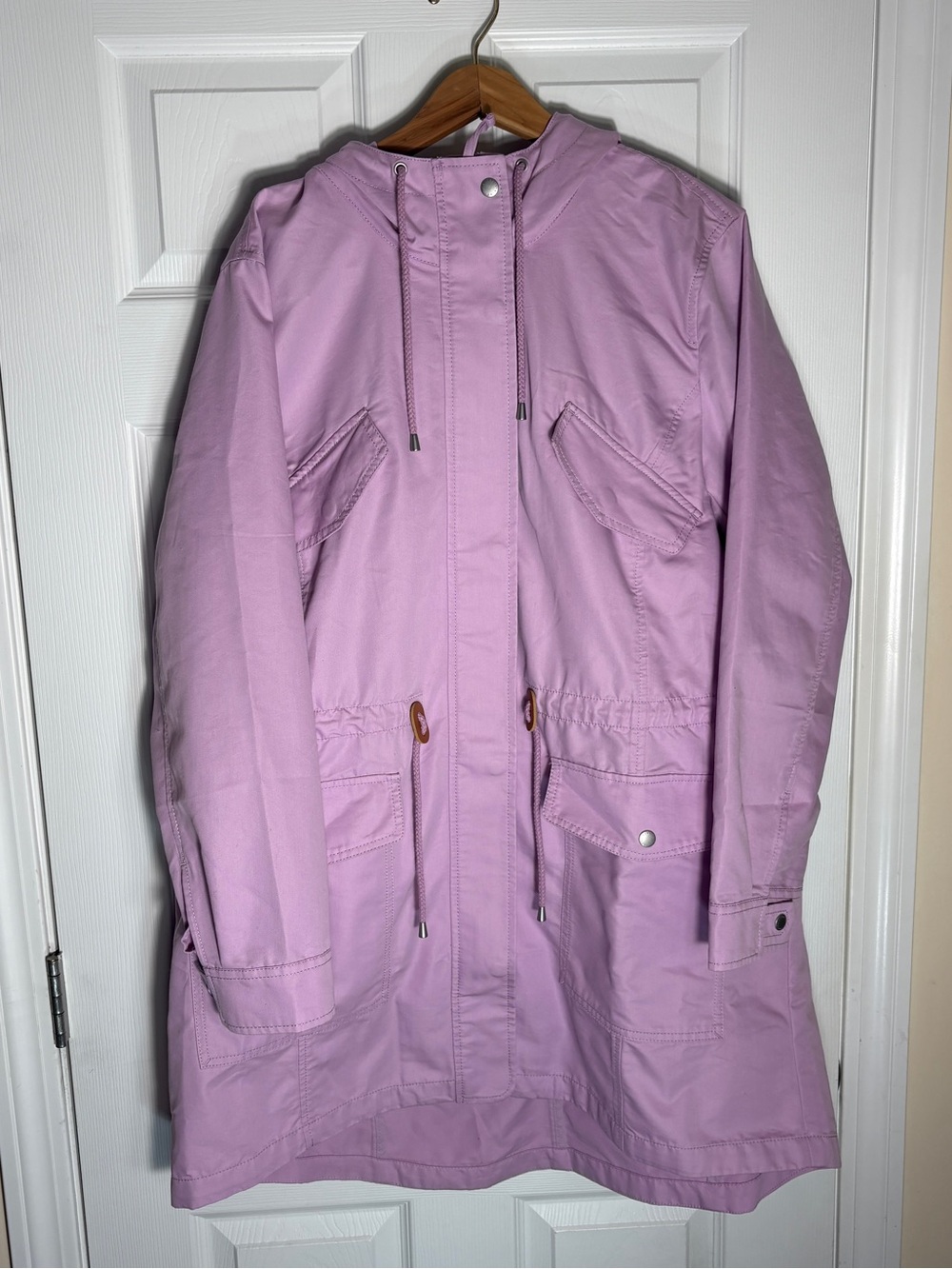 Talbots Women's Hooded Washed
Cotton Anorak - XL - Purple/Lilac/Sunwashed Orchid